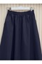 Gabardine Skirt with Elastic Waist and Double Pockets - 2