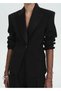 Satin Collar Wool Blazer Jacket