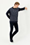 Men's Navy Blue Crew Neck Sweater 50253085 -Vr033 - 4