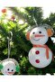 6-Piece Snowman Christmas Pine Tree Ornament Styrofoam (6 cm * 3 cm) - 7