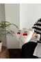 Silent Sole Cherry Plush Fluffy Daily Wearable House Slippers Bohça Çeyiz - 4