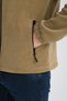 Men's Beige Full Zipper Antipilling Non Pilling Softshell Garnished Fleece Jacket - 7