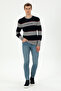 Men's Slim Fit Crew Neck Gray Melange Sweater 50292852 -Vr086 - 4