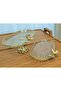 Pack of 2 Pasabahce Crystal Metal Legs Gold Gilded Oval Plain Cake Presentation Dispenser - 4