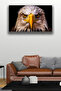 Eagle's Eye View Illustrated Painting, Home, Living Room, Office Wall Decoration, Eagle Ornament, Eagle Posture Panel, 30 X 40 cm