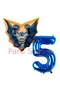 Batman 5 Years Old Navy Blue Number Balloon Set Bat Man Batman Birthday Party Balloon Set - 2