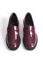 Burgundy Stylish Design Loafer Shoes - 2