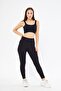 High Waist Tights with Ribbed Rose Belt and Fleece Inside - 4