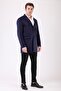 Navy Blue Roman Cashmere Coat - 2