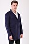 Navy Blue Roman Cashmere Coat