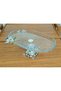 Luxury Gift Metal Leg Silver Oval Butterfly Presentation Cookie Holder - New Series - 5