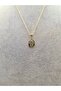 Gold Color Evil Eye Beaded Mother of Fatma Model Necklace - 2