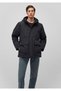 Hooded Black Parka Loose Fit / Relaxed Fit 0110442-71379