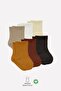 Bistil Baby Girl Organic Basic Long Socks - 4