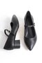 Large Size Thick Heeled Classic Casual Shoes with Medium Helmet - 3