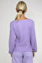 Women's Lilac Double Breasted Collar Elastic Sleeve Blouse Alc-X12929 - 4