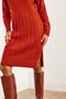 Women's Tile Waist Banded Slit Hair Braid Mini Dress Elb- 19002289 - 6
