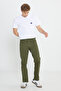 Slim Fit Slim Fit Regular Waist Narrow Leg Texas Men's Khaki Stretch Trousers - 2
