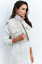 Women's Beige Crop Vest İs808