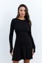 Women's Black Tie-Up Camisole Mini Dress Fry2175 - 2