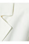Blazer Jacket with Ribbed Double-Breasted Collar and Buttons, Viscose Fabric - 6