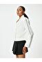 Blazer Jacket with Ribbed Double-Breasted Collar and Buttons, Viscose Fabric - 2