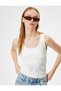 Basic Tank Top Sleeveless Square Neck Slim Fit