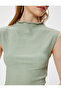 Sleeveless Undershirt Slim Fit Textured Stand Collar - 5