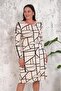 Women's Crew Neck Plus Size Dress with Pockets Dpnba021