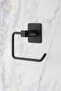 Square Adhesive Black Round Towel Holder Toilet Papercase Square Series - 6
