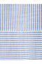 Back Asymmetric Cut Striped Short Sleeve T-Shirt Two Different Fabric Uses Crew Neck - 6
