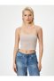 Cotton Crop Tank Top - Thin Strap and Ribbed - 3