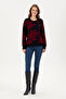 Women's Navy Blue Crew Neck Sweater 50291572-Vr033 - 4
