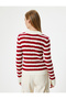 Polo Neck Knitwear Sweater Hair Knit Textured Long Sleeve - 4