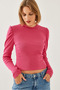Women's Fuchsia Princess Sleeve Ribbed Blouse 2111 60351109 - 6