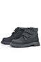 حذاء للأولاد من الجلد الطبيعي باللون الأسود من Nubuck Velcro - 6