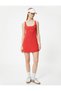 Sports Tights Dress Mini Strap U Neck Slim Fit Back Detail - 3