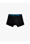 طقم بوكسر مكون من 3 قطع من القطن المطبوع عليه شعار Slim Fit - 5