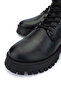 Women's Genuine Leather Black Leather Casual Boots - 3