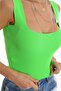 U-Neck Standard Size Basic Summer Knitwear Blouse - 4