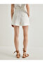 Viscose Shorts with Belt Detail and Normal Waist Pocket - 4