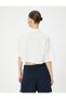 Crop Polo Neck T-Shirt Short Sleeve Comfortable Fit Cotton - 4