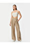 Linen Blended Thin Strap Crop Top Gingham Patterned - 2