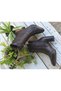 N130 Genuine Leather Women's Classic Heeled Boots with Laces and Zipper - 6