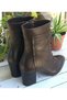 N130 Genuine Leather Women's Classic Heeled Boots with Laces and Zipper - 4