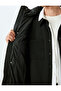 Slim Fit Hooded Faux Leather Puffer Jacket - 5