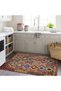 Melisa Collection Orange Themed Multicolored Patterned Woven Base Modern Decorative Carpet Melisa23 - 4