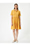 Comfortable Fit Short Sleeve Dress Shirt Collar Button Detail Tiers - 3