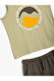 Shorts Athlete Suit Slogan Themed Print Detailed - 3