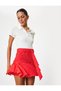 Shorts Skirt Mini Polka Dot Wrap Flounce Binding Detail
